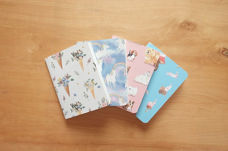 Small Notebook set : 160x120 mm (set of 4) - 筆記本/手帳 - 紙 多色