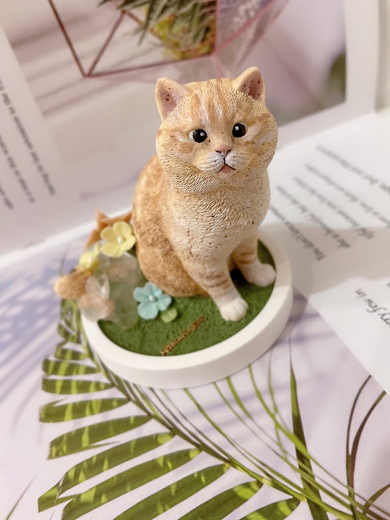 Orange Cat handmade incense diffuser Stone/original ore composite creation/only one piece/sold update~welcome to collect - Fragrances - Other Materials 