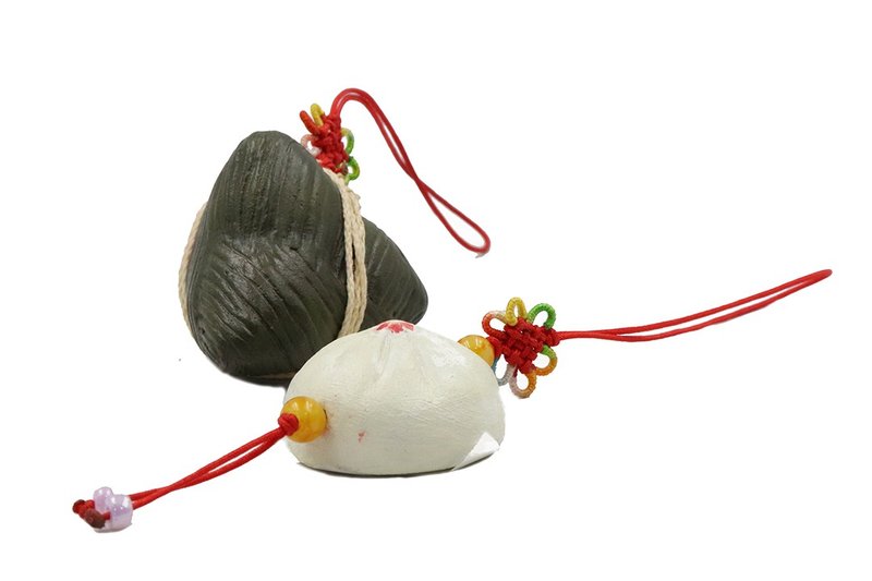 [DIY Handmade] Meat Zongzi Buns, Zongzi Painted Pendant Set, High School Examination and Dragon Boat Festival Graduation - Illustration, Painting & Calligraphy - Other Materials Red