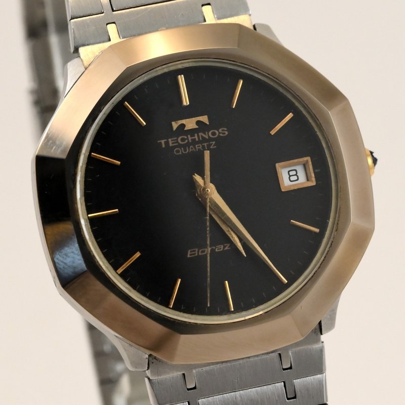 TECHNOS Borazon メンズ腕時計 QUARTZ 34mm Octagon Shape Tungsten-Carbide Case Ref.TOC17 - 男錶/中性錶 - 其他金屬 