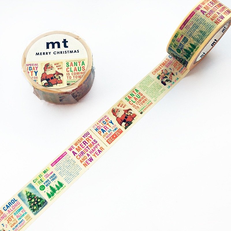 mt Masking Tape Christmas 2017【Christmas News (MTCMAS80)】 - Washi Tape - Paper Multicolor