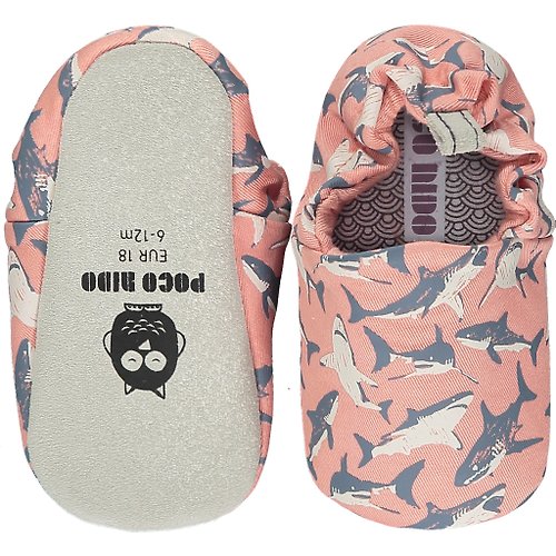 Poco Nido Poco Nido (英國) 嬰兒 BB鞋 學行/學步鞋仔 - 澳洲 鯊魚 粉紅色