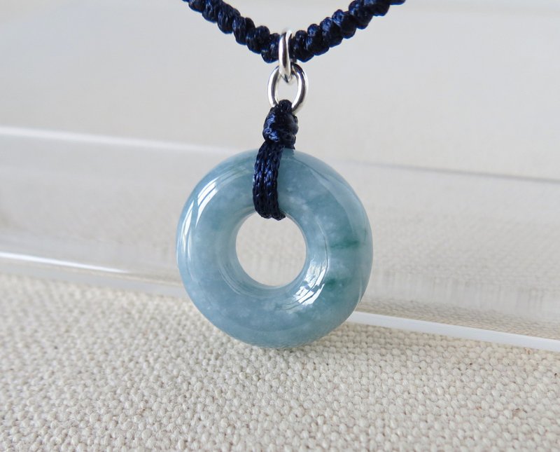 本命年【歲歲平安】藍飄花意境棉翡翠絲光編織項鍊*SF11*招財開運 - 項鍊 - 寶石 多色