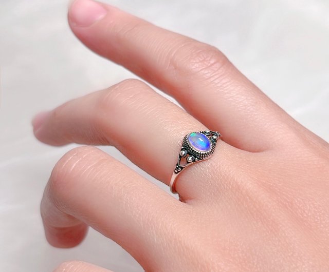 ヴィンテージ ボルダーオパール 925 スターリングシルバー リング 貴重！ ボルダーオパール リング シルバー925
