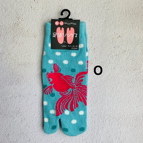 日本木村櫻士堂 - 吉享好物 足袋襪 兩指襪-O水玉金魚-日本和心WAGOKORO品牌