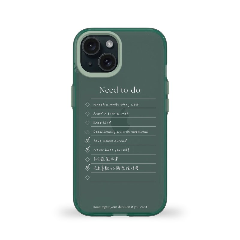 Customized to-do list JellyTint mobile phone case - เคส/ซองมือถือ - วัสดุอื่นๆ สีใส