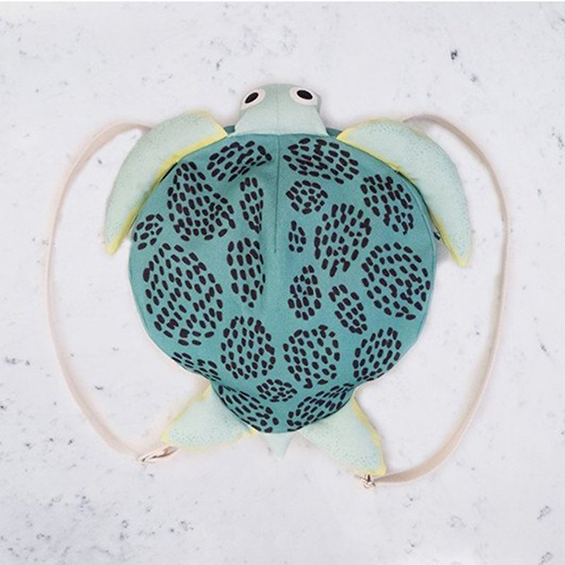 Little Turtle Backpack S | Don Fisher - Backpacks - Cotton & Hemp Green
