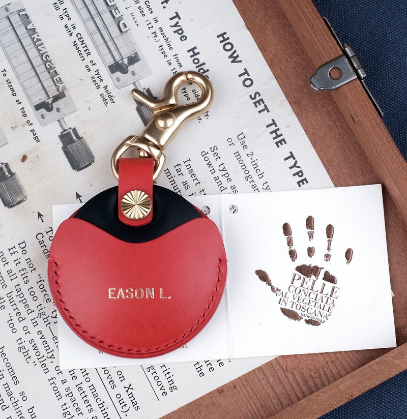 gogoro/gogoro2 EC-05 鑰匙專用皮套 / buttero紅 - 鑰匙圈/鎖匙扣 - 真皮 紅色