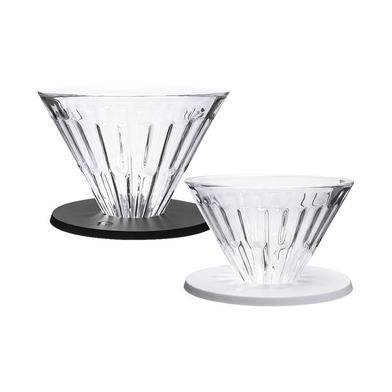 [Timemore] Taimo 02 glass ice filter cup PC base hand-brewed coffee V-shaped filter cup in stock - เครื่องทำกาแฟ - แก้ว 