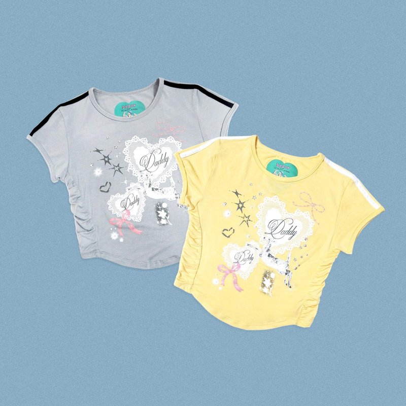 DADDY | Dazzling Deer Crop Top - 女上衣/長袖上衣 - 其他材質 