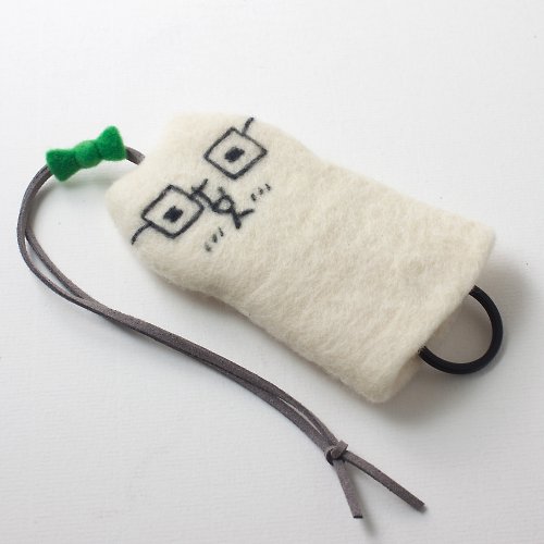 眼鏡貓先生 MikanSan 羊毛氈鑰匙包 - 貓叔 全手工 原創設計