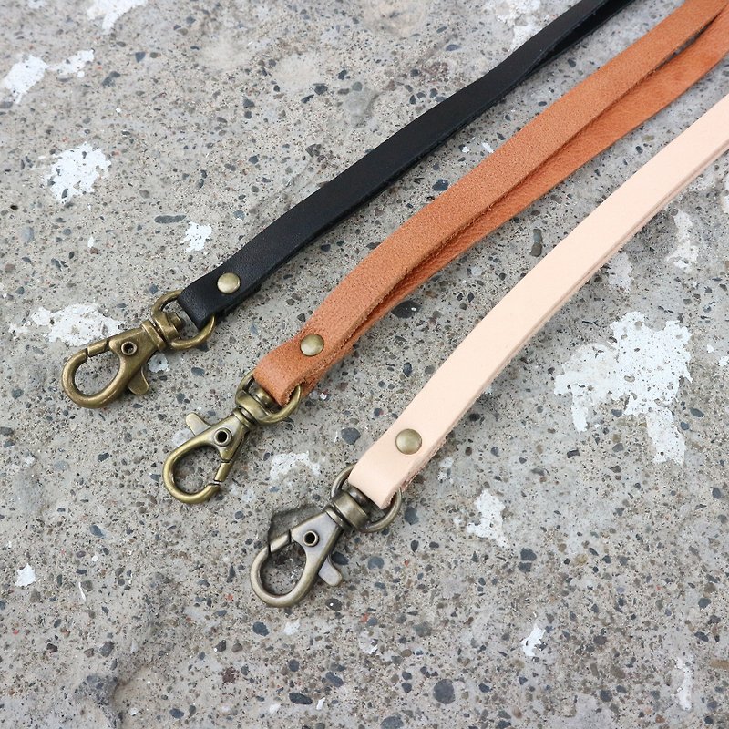 ID holder/sling/phone camera lanyard - Lanyards & Straps - Genuine Leather Khaki