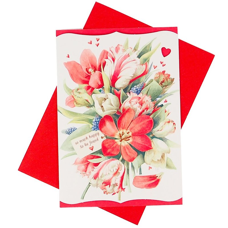 私はすべての幸福が花より恋人のカードになることを願っています[ホールマークカード] - カード・はがき - 紙 レッド