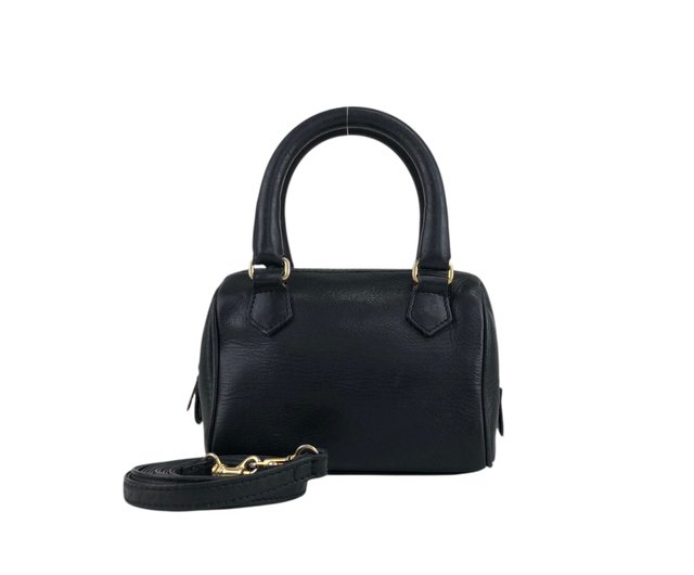 日本直送 名牌中古包 】CELINE セリーヌ ハンドバッグ ブラック レザー