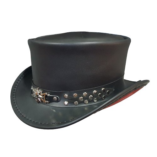 Wallets And Hats 4 U Gothic Steampunk Skeleton Skull Star Leather Top Hat