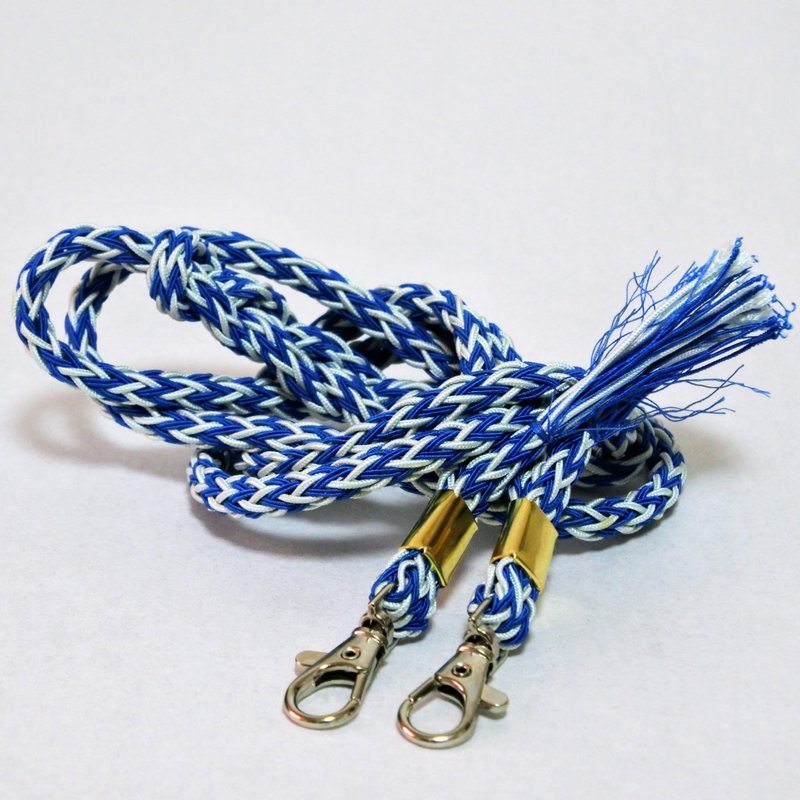 Smartphone Shoulder Strap & Strap made from Kimono Remade Obi Cord - 掛繩/吊繩 - 絲．絹 藍色