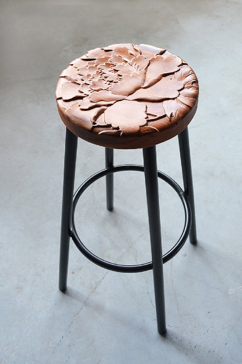 カスタマイズされたログテーブルと椅子 - 椅子・ソファー - 木製 