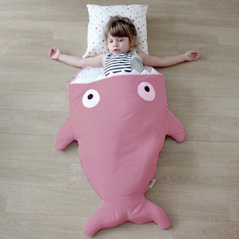 [Spain] Sharks Bite BabyBitesコットン幼児用多機能寝袋 - 軽量版 - 出産祝い用贈物 - コットン・麻 ピンク