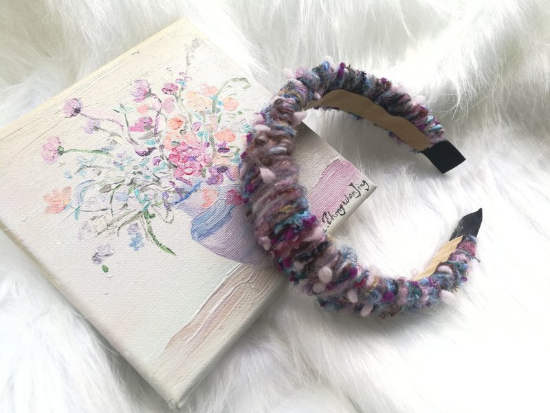 Hand-mixed thread headband - เครื่องประดับผม - ผ้าฝ้าย/ผ้าลินิน 