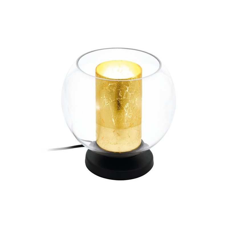 EGLO Austria Lighting | Handmade Gold Foil Table Lamp | Art Table Lamp | Birthday Gift - Items for Display - Glass Transparent