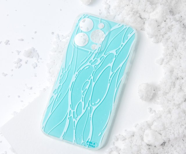 光沢のある海のiphoneケース 二層立体を見る8月8日店 ショップ Aug8 Store スマホケース Pinkoi