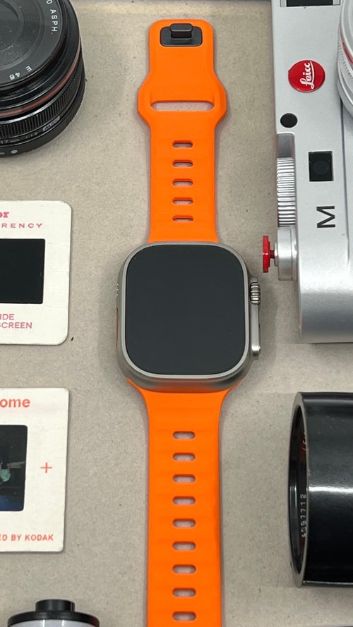 Eternitizzz 錶帶及手錶設計工房 Apple Watch Band 49mm 多色 橘子耐用防水FKM運動氟橡膠錶帶