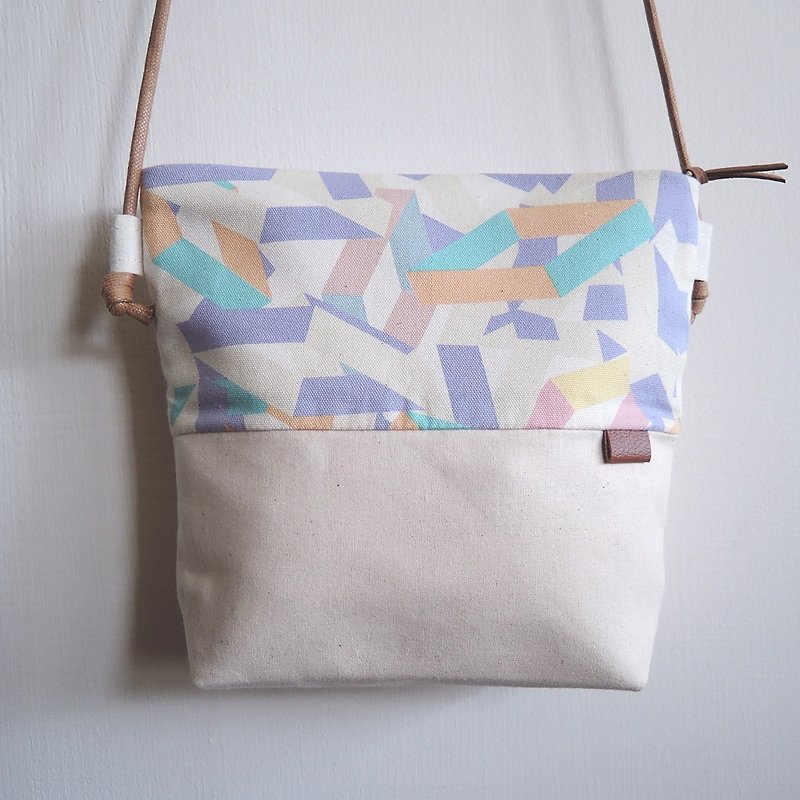Small oblique backpack - Escher's space-purple - Messenger Bags & Sling Bags - Cotton & Hemp 