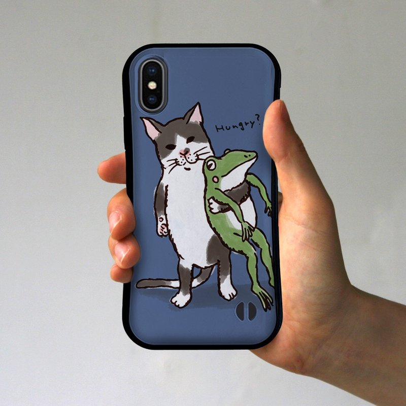 グリップiPhoneケース　なかよし　ダークグレー - 手機殼/手機套 - 塑膠 灰色