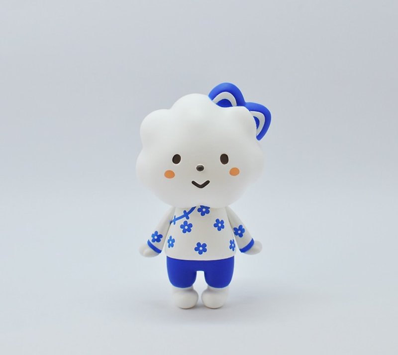 [香港] FLUFFY HOUSE NEWレインボー★青と白の磁器の人形の赤ちゃんの姉妹シリーズ（虹のスタイル - チャイナブルー） - 人形・フィギュア - プラスチック ブルー
