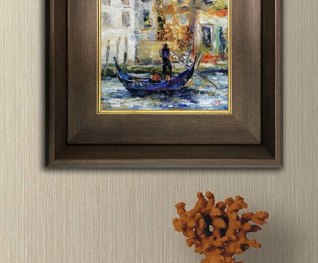 Venice Oil Painting, Impressionist, Canal Painting, Wood Canvas, Interior Decor, Wall Art , Artwork, online Rêves de Venise