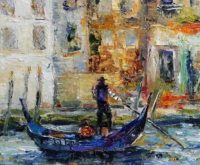 Venice Oil Painting Original Art abstractl Painting Original Wallart