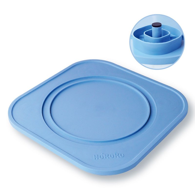 防御工事_Hururu_OUT! 迷宮式防蟻墊 - 寵物碗/碗架/自動餵食器 - 其他材質 藍色