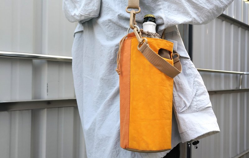 沃十 背一支酒出門 袋 / 橘黃 - 飲料提袋/杯套 - 尼龍 黃色