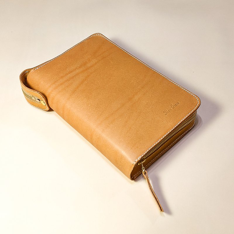Leather Book Cover-Bible Cover (Portable Type) - ปกหนังสือ - หนังแท้ สีกากี