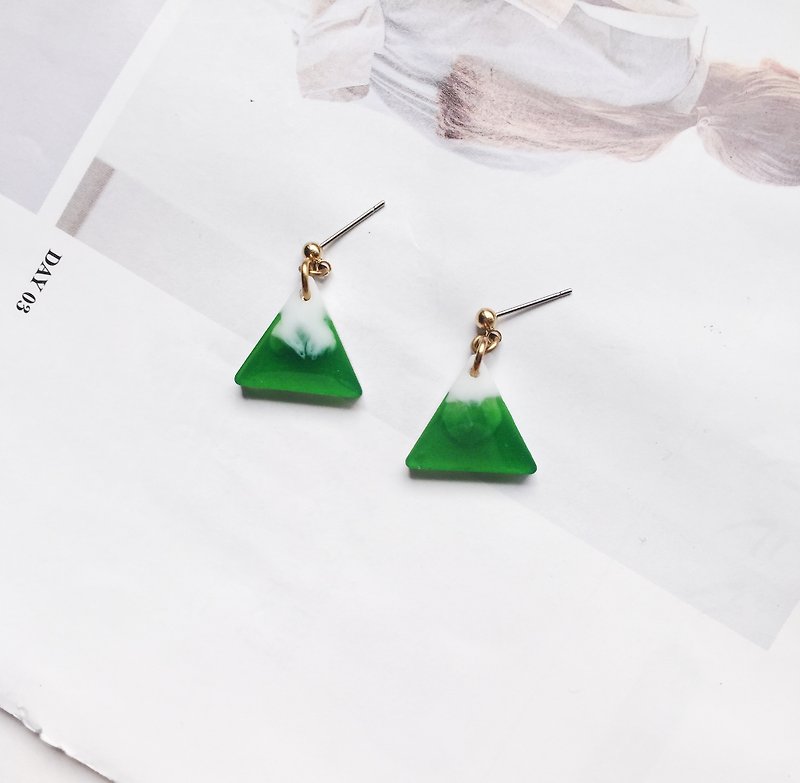 La Don - Matcha Snow Auricular / Ear Clips - Earrings & Clip-ons - Acrylic Green