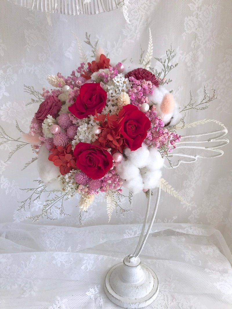 Masako guest winter snow bride bouquet (Dear Chen Chenchen exclusive order) - ช่อดอกไม้แห้ง - พืช/ดอกไม้ 