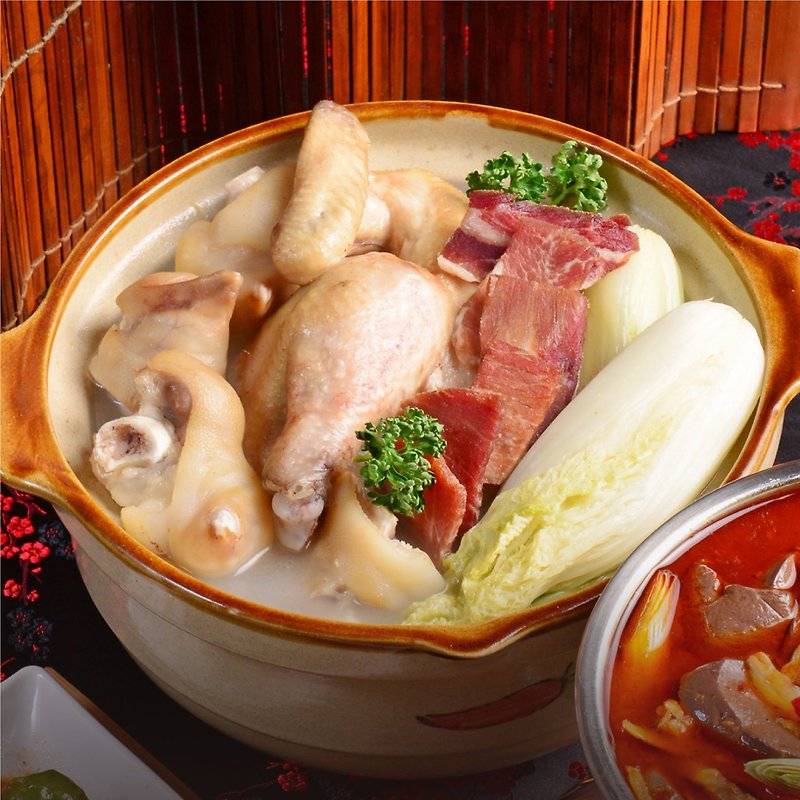 【良品開飯-南門系列】金華火腿砂鍋雞湯(1入/1700g - 熟食/滷味 - 其他材質 卡其色