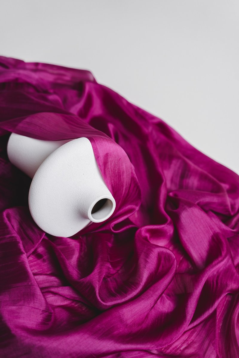 100% Mulberry Silk Scarf – Hand Dyed, Lightweight, Magenta Purple - 絲巾 - 絲．絹 紫色