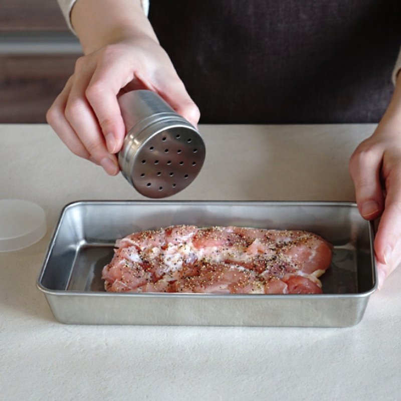 家事問屋日本製304不鏽鋼附蓋調味罐 - 廚具 - 不鏽鋼 銀色