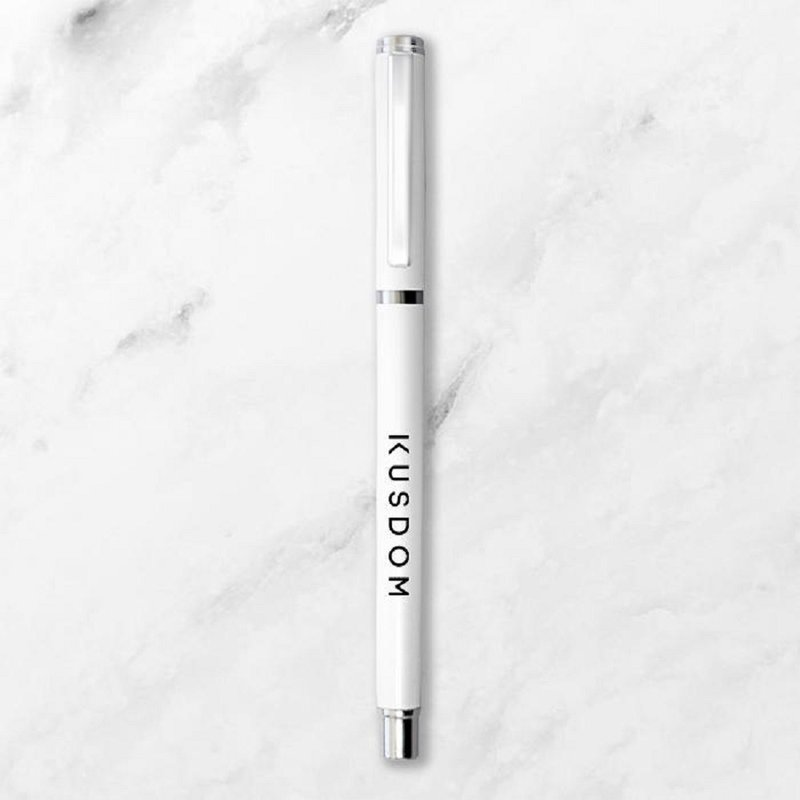 【カスタマイズギフト】メタルサインペン | オフィス小物/デスク/ボールペン/筆記具 - 油性ボールペン - 金属 ホワイト