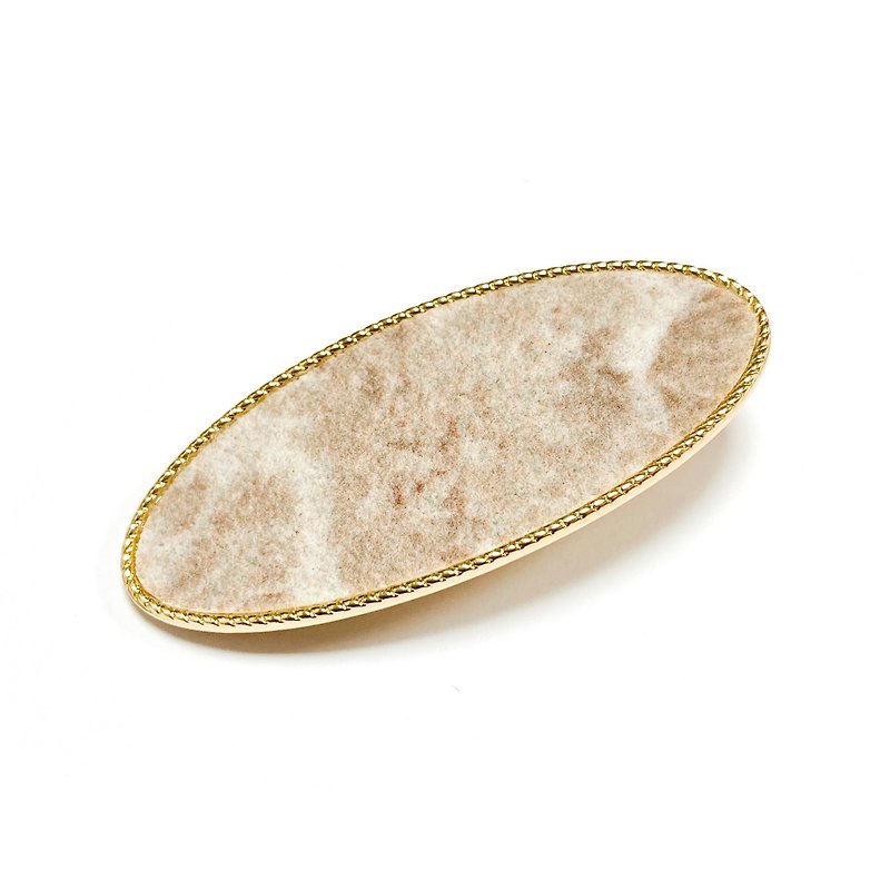 【Pickup from Wenbo Booth】Marble Hairpin | Innovative Stone Fabric - Hair Accessories - Stone Gold