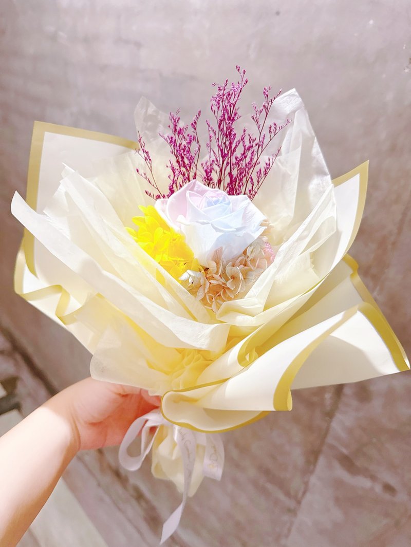 Daily Garden 喜歡的美好花束 for U /蕓棻系永生玫瑰花 - 乾燥花/永生花 - 植物．花 金色