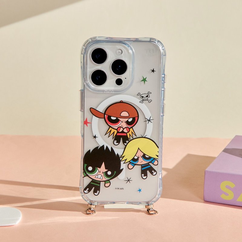 飛天小女警粗暴小子冰川抗黃防摔MagSafe iPhone繩掛手機殼 - 手機殼/手機套 - 塑膠 多色