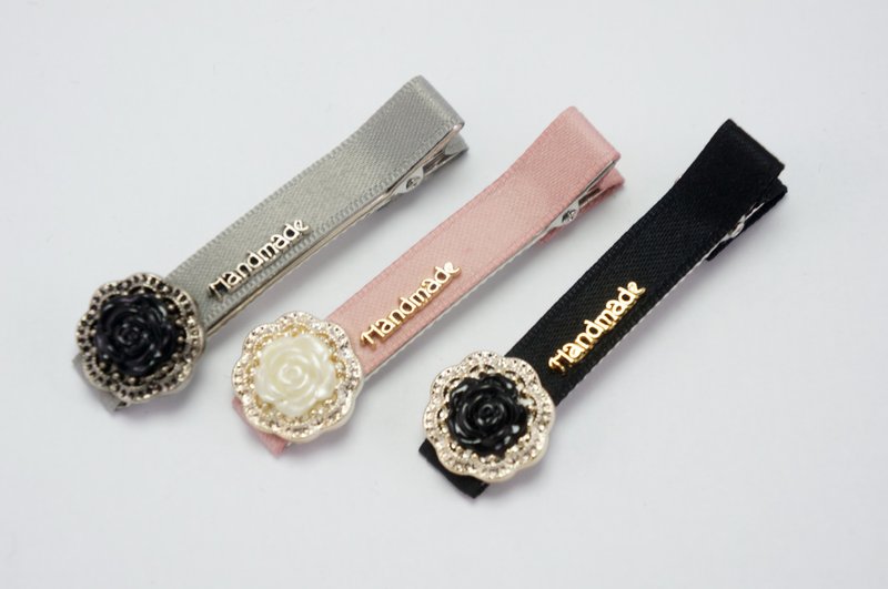 E2-hairpin-hairpin, fringe clip, side clip, word clip rose - เครื่องประดับผม - วัสดุอื่นๆ หลากหลายสี