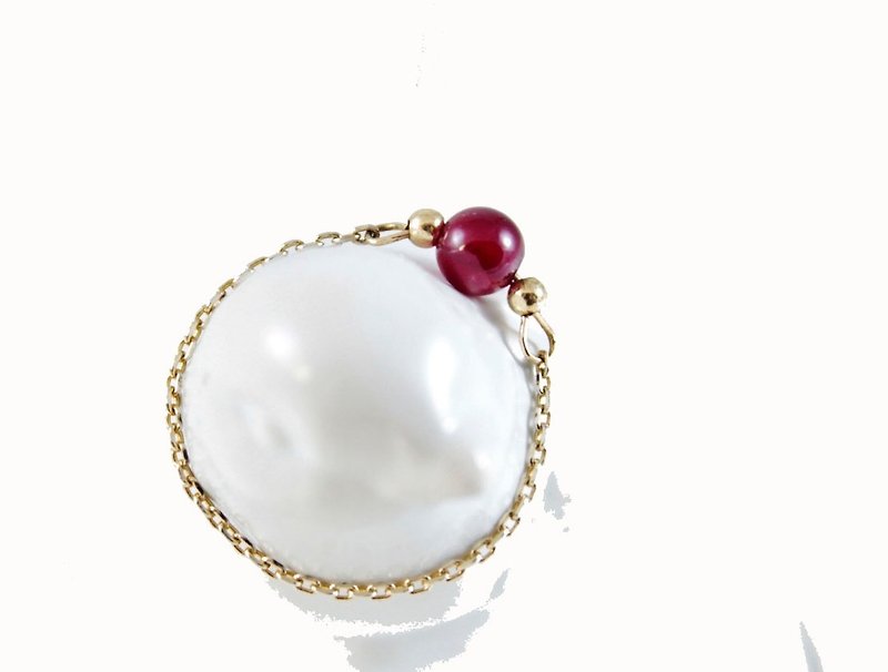 Charming red pomegranate ring - แหวนทั่วไป - เครื่องเพชรพลอย สีทอง