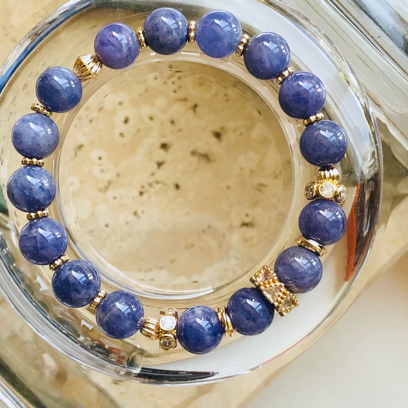 ITS-B667【設計款・一圖一物・極美坦桑石】天然石水晶手鍊手環 - 手鍊/手環 - 半寶石 紫色