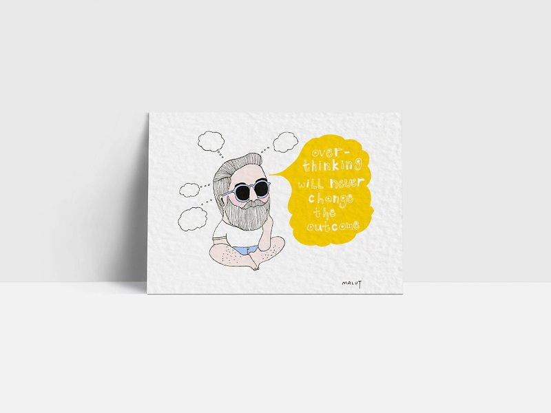 1100 | Overthinking | Postcards | Funny - Cards & Postcards - Paper 