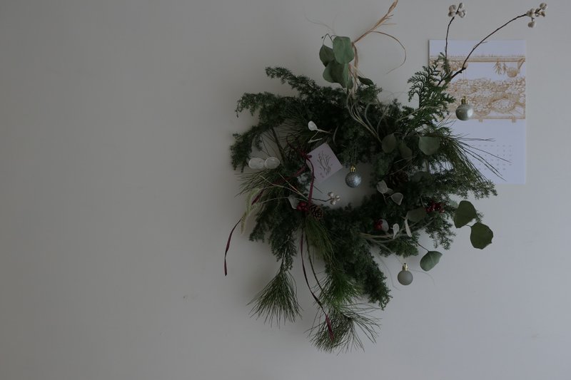 【好花】松系隨心所欲聖誕花圈/材料包 - 花藝/盆栽/植栽 - 植物．花 多色