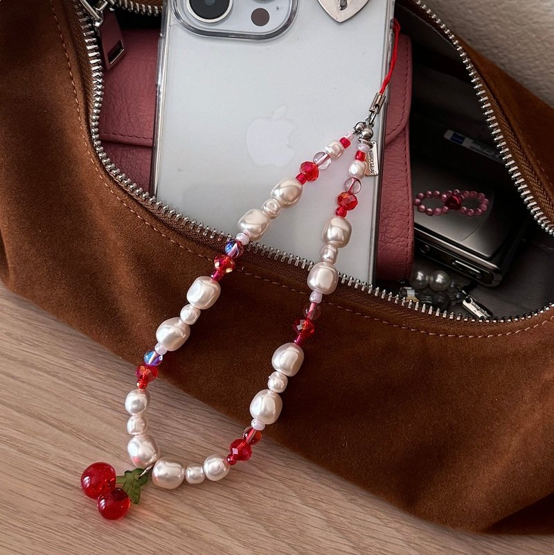 CHERRY PHONE STRAP - Other - Other Materials 