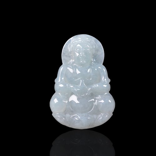 瓔珞翡翠 冰種翡翠觀音菩薩項鍊 | 天然緬甸玉翡翠A貨 | 送禮